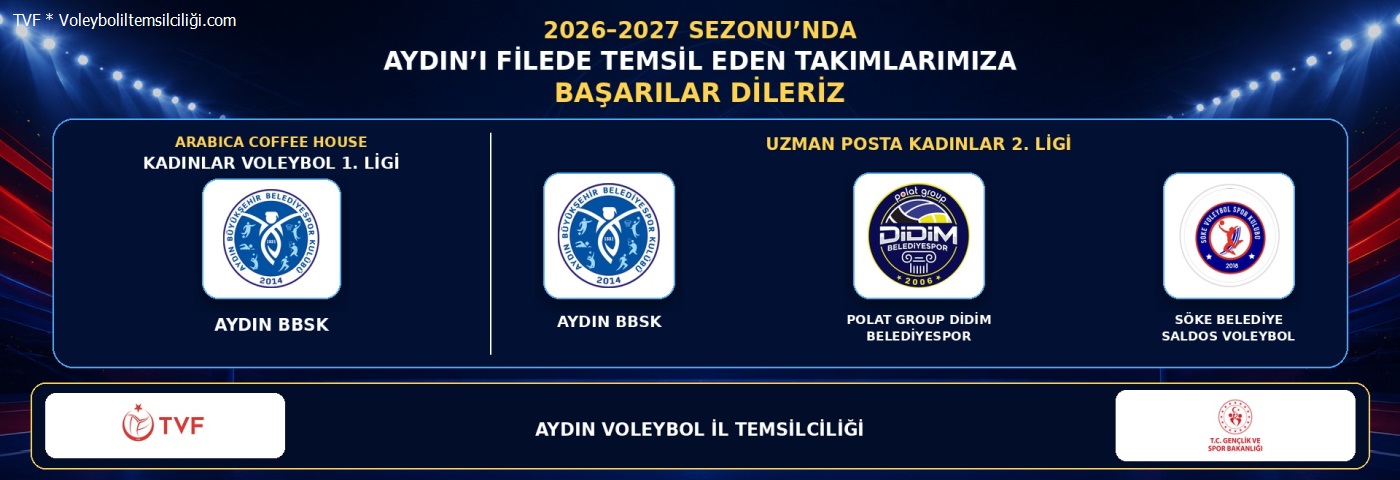 2026–2027 Sezonunda Aydın’ı Temsil Edecek Takımlarımıza Başarılar Dileriz!